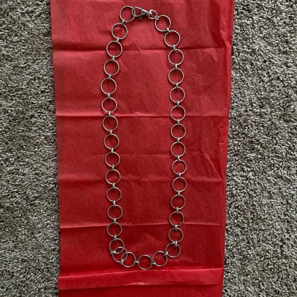 Brandy Melville Silver Circle Chain Belt